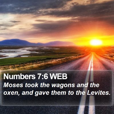 Numbers 7:6 WEB Bible Verse Image