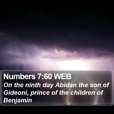 Numbers 7:60 WEB Bible Verse Image