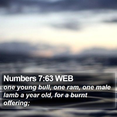 Numbers 7:63 WEB Bible Verse Image