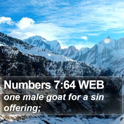 Numbers 7:64 WEB Bible Verse Image