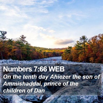 Numbers 7:66 WEB Bible Verse Image
