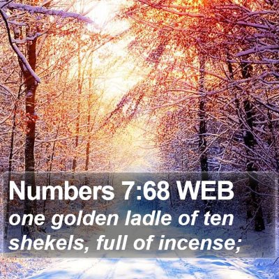 Numbers 7:68 WEB Bible Verse Image