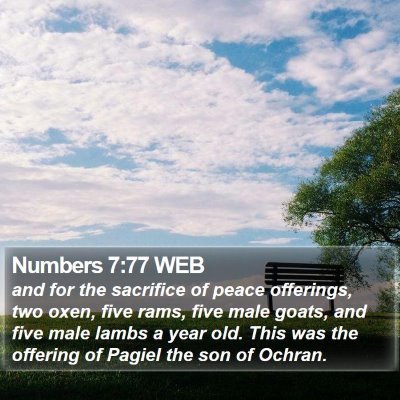Numbers 7:77 WEB Bible Verse Image
