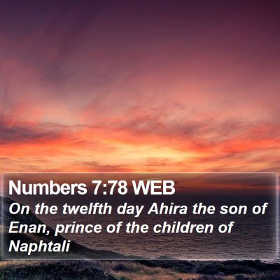 Numbers 7:78 WEB Bible Verse Image