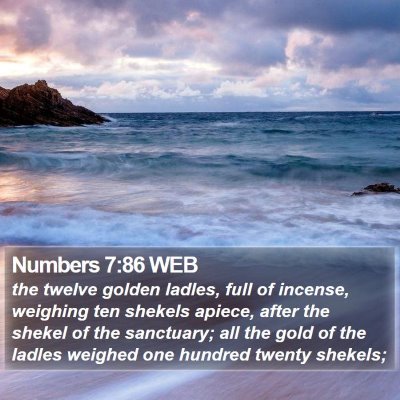Numbers 7:86 WEB Bible Verse Image