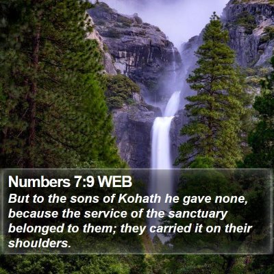 Numbers 7:9 WEB Bible Verse Image