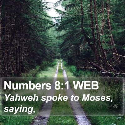 Numbers 8:1 WEB Bible Verse Image