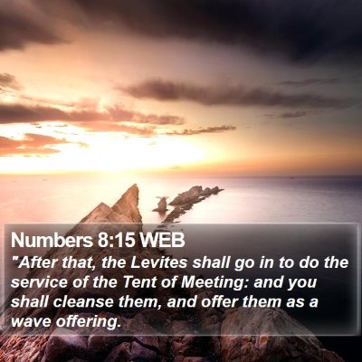 Numbers 8:15 WEB Bible Verse Image