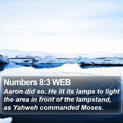 Numbers 8:3 WEB Bible Verse Image