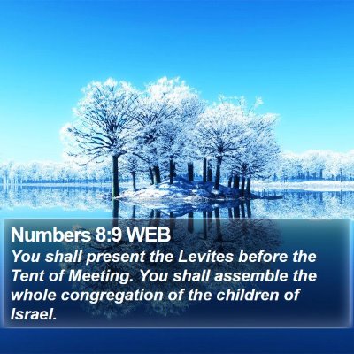 Numbers 8:9 WEB Bible Verse Image