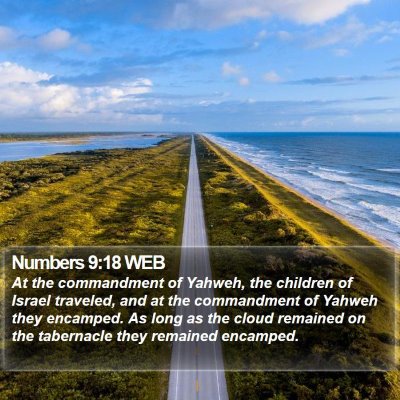 Numbers 9:18 WEB Bible Verse Image