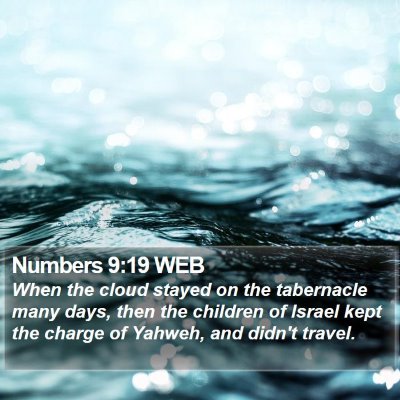 Numbers 9:19 WEB Bible Verse Image