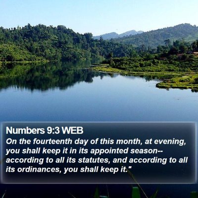Numbers 9:3 WEB Bible Verse Image