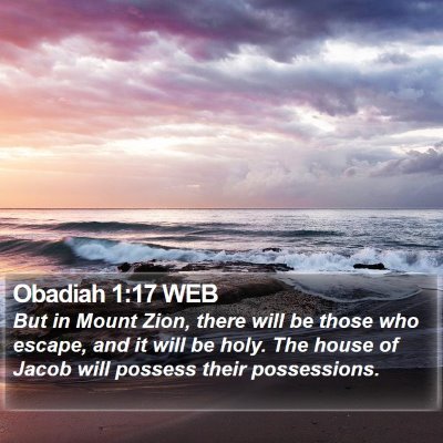Obadiah 1:17 WEB Bible Verse Image