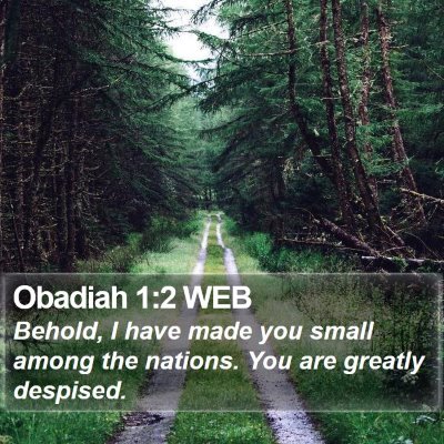 Obadiah 1:2 WEB Bible Verse Image