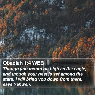 Obadiah 1:4 WEB Bible Verse Image