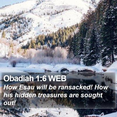 Obadiah 1:6 WEB Bible Verse Image