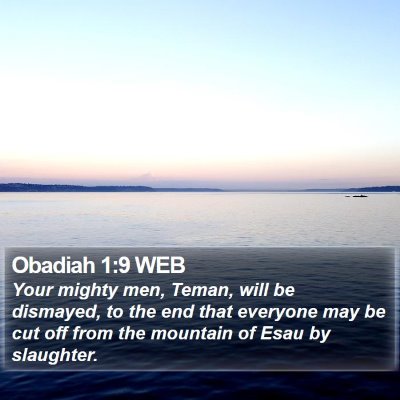 Obadiah 1:9 WEB Bible Verse Image