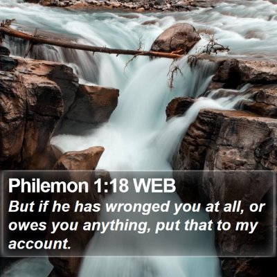 Philemon 1:18 WEB Bible Verse Image