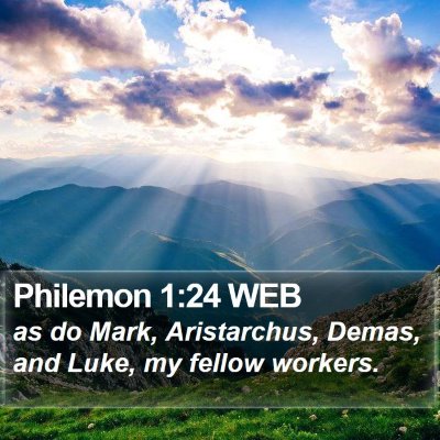 Philemon 1:24 WEB Bible Verse Image