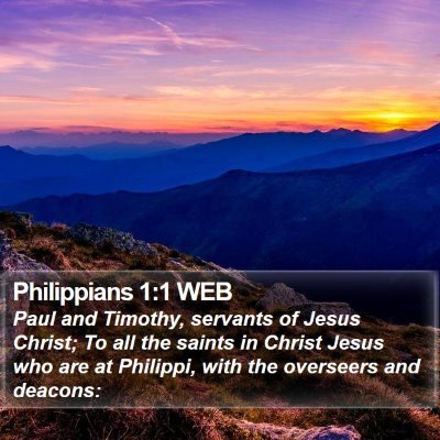 Philippians 1:1 WEB Bible Verse Image
