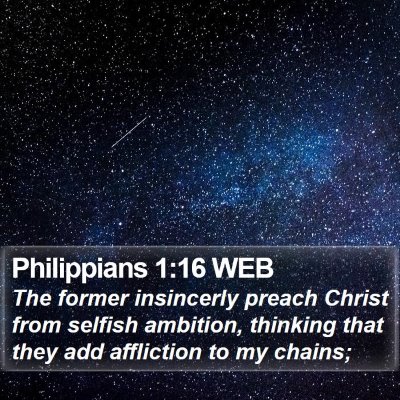 Philippians 1:16 WEB Bible Verse Image