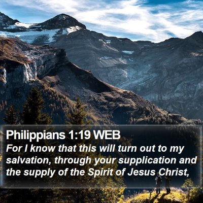 Philippians 1:19 WEB Bible Verse Image