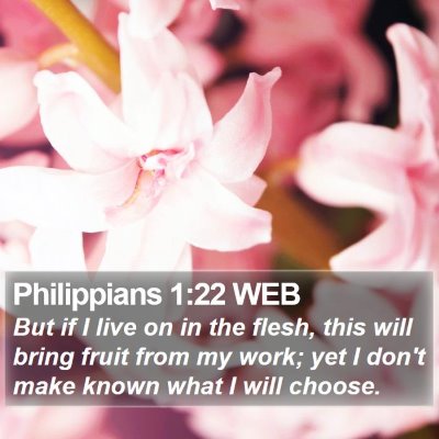 Philippians 1:22 WEB Bible Verse Image