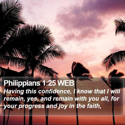Philippians 1:25 WEB Bible Verse Image