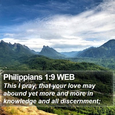 Philippians 1:9 WEB Bible Verse Image