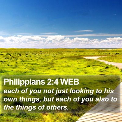 Philippians 2:4 WEB Bible Verse Image