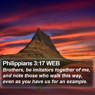 Philippians 3:17 WEB Bible Verse Image