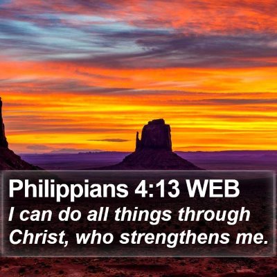 Philippians 4:13 WEB Bible Verse Image