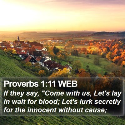 Proverbs 1:11 WEB Bible Verse Image