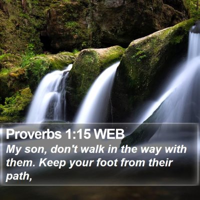 Proverbs 1:15 WEB Bible Verse Image