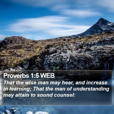 Proverbs 1:5 WEB Bible Verse Image