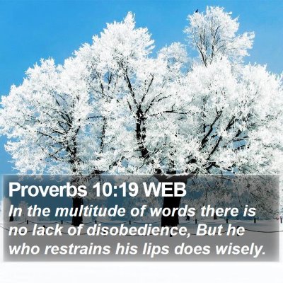 Proverbs 10:19 WEB Bible Verse Image