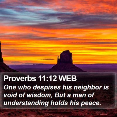 Proverbs 11:12 WEB Bible Verse Image