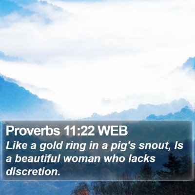 Proverbs 11:22 WEB Bible Verse Image