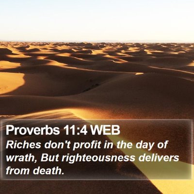 Proverbs 11:4 WEB Bible Verse Image