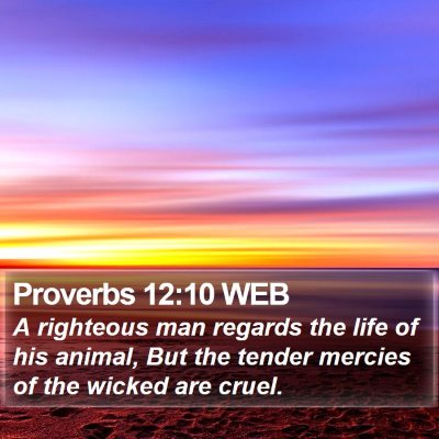 Proverbs 12:10 WEB Bible Verse Image
