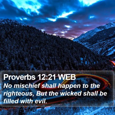 Proverbs 12:21 WEB Bible Verse Image