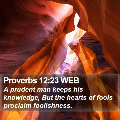 Proverbs 12:23 WEB Bible Verse Image