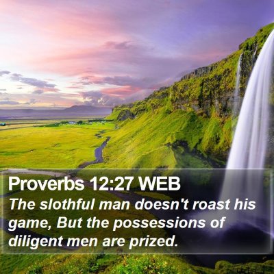 Proverbs 12:27 WEB Bible Verse Image