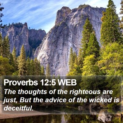 Proverbs 12:5 WEB Bible Verse Image