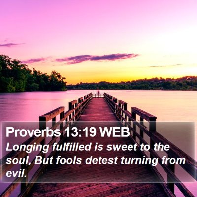 Proverbs 13:19 WEB Bible Verse Image