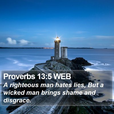 Proverbs 13:5 WEB Bible Verse Image