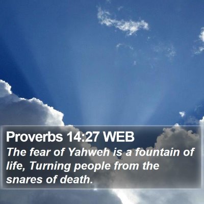 Proverbs 14:27 WEB Bible Verse Image