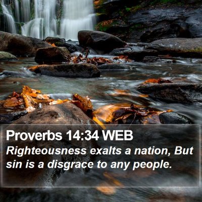 Proverbs 14:34 WEB Bible Verse Image