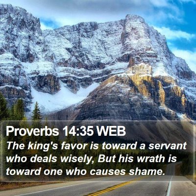 Proverbs 14:35 WEB Bible Verse Image